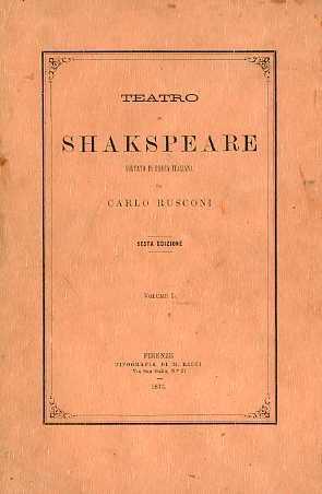 Teatro. Sesta edizione - William Shakespeare - copertina