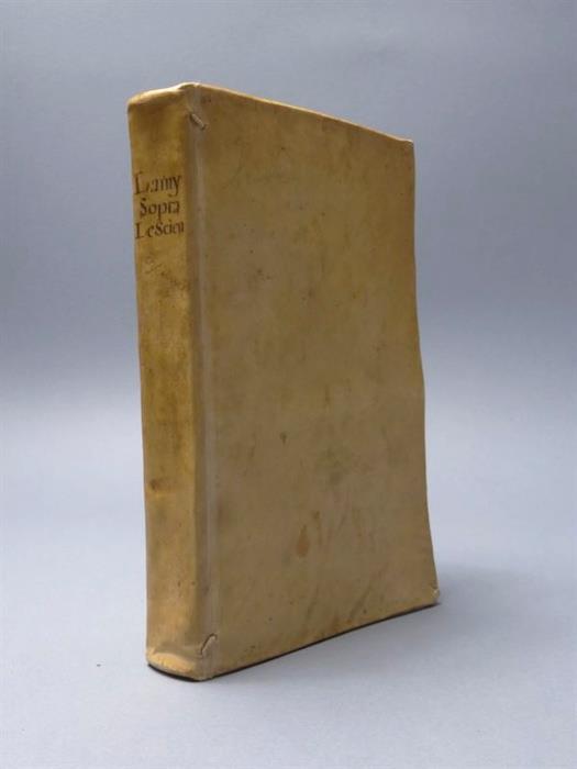 Trattenimenti sopra le scienze del padre Bernardo Lamì prete dell’Oratorio di Francia. Tradotti dal francese in italiano da Lidio Partenio. Parte prima [-seconda] - Bernard Lamy - copertina