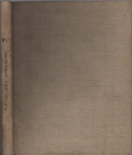 Mittheilungen der Anthropologischen Gesellschaft in Wien: XVI. Band - copertina