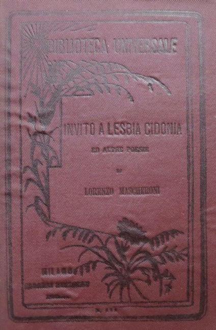 Invito a Lesbia Cidonia e altre poesie. Biblioteca universale 171 - Lorenzo Mascheroni - copertina