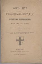 Rang-Liste und Personal-Status des Deutschen Ritterordens für das Jahr 1891