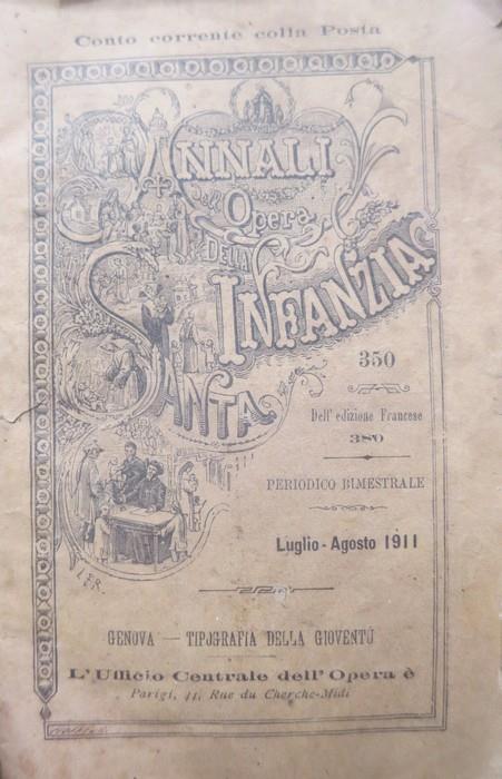 Annali dell’opera della infanzia: N. 350 (luglio-agosto 1911)