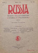 Russia: rivista di letteratura, storia e filosofia. Anno I. N. VI. Marzo 1922