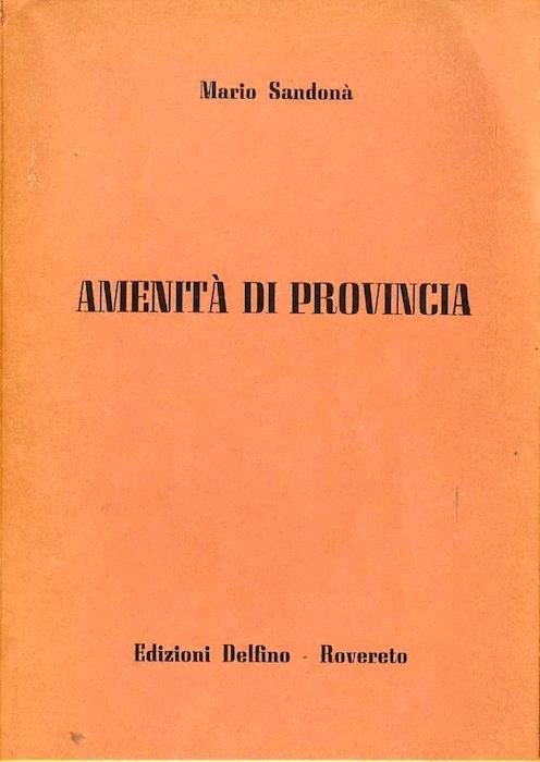 Amenità di provincia - Mario Sandonà - copertina
