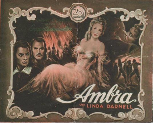 Ambra con Linda Darnell. 20 th Century-Fox - copertina
