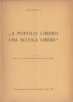 A popolo libero una scuola libera