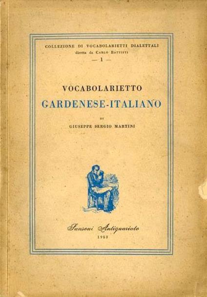 Vocabolarietto gardenese-italiano - Sergio Martini - copertina