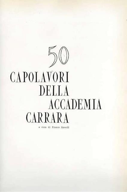 50 capolavori della Accademia Carrara - Franco Russoli - copertina