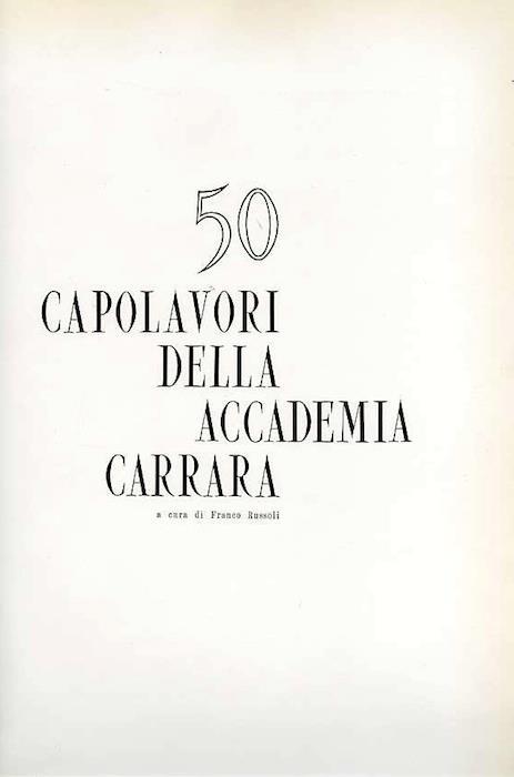 50 capolavori della Accademia Carrara - Franco Russoli - copertina