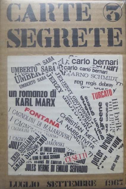 Carte segrete 3: rivista trimestrale di lettere ed arti: luglio-settembre 1967 - copertina