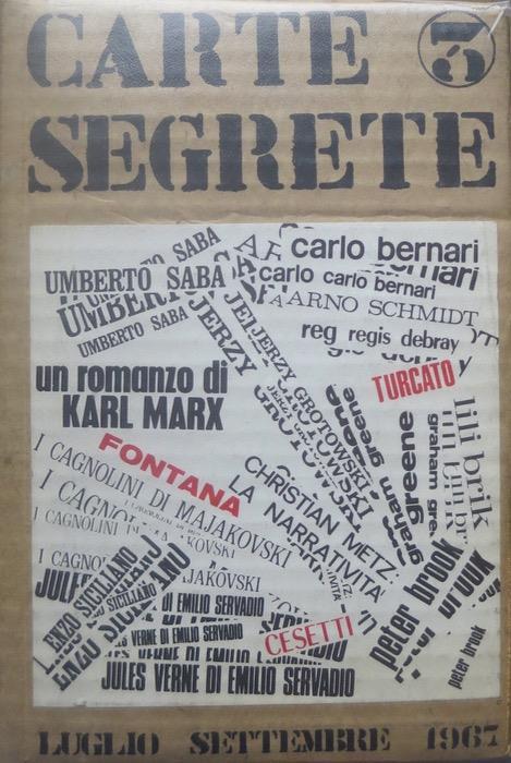 Carte segrete 3: rivista trimestrale di lettere ed arti: luglio-settembre 1967 - copertina