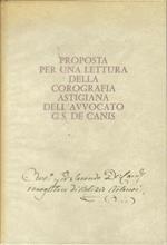 Proposta per una lettura della corografia astigiana dell’avvocato G. S. De Canis
