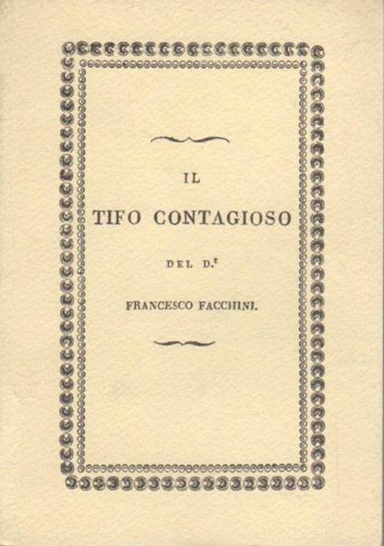 Il tifo contagioso - Francesco Facchini - copertina