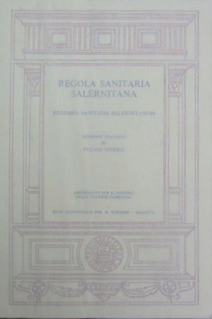 Regola sanitaria salernitana - Fulvio Gherli - copertina