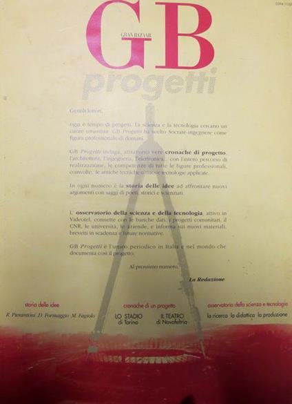 GB progetti. N. 1 (Aprile. Maggio 1990) N. 2 (Giugno. Luglio 1990) N. 3/4 (Settembre. Ottobre / Novembre. Dicembre 1990) - Giuseppe Della Schiava - copertina
