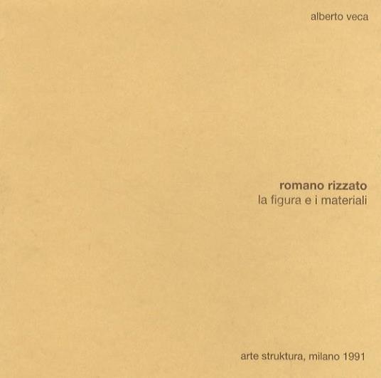 Romano Rizzato: la figura e i materiali - Alberto Veca - copertina