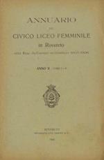 Annuario del Civico liceo femminile in Rovereto