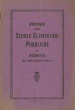 Annuario delle scuole elementari pubbliche di Rovereto per l’anno scolastico