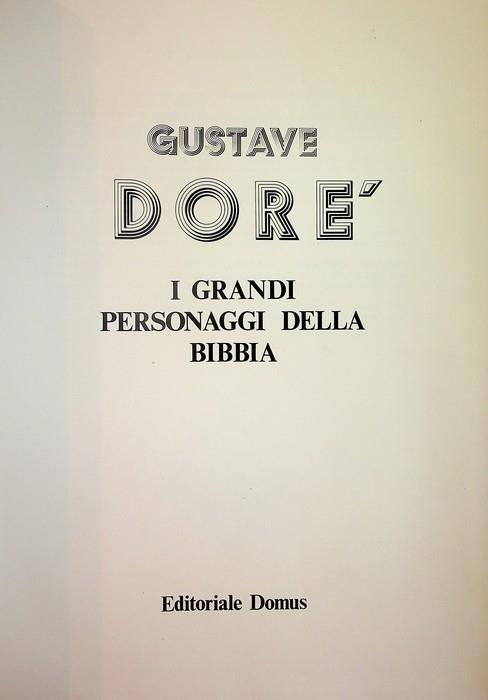 I grandi personaggi della Bibbia - Gustavo Doré - copertina