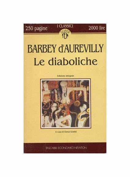 Diaboliche - Jules-Amédée Barbey d'Aurevilly - copertina