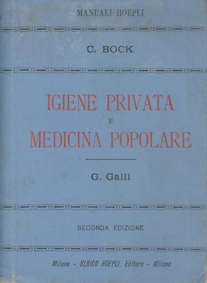 Igiene privata e medicina popolare - Karl Ernst Bock - copertina
