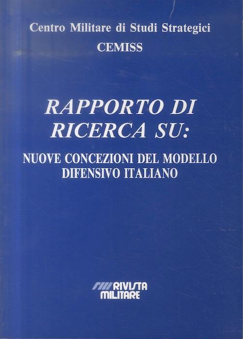 Rapporto di ricerca su: nuove concezioni del modello difensivo italiano - copertina