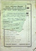 Vincenzo Bianchi: Milano: estratto del catalogo generale delle nostre specialità