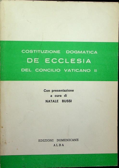 De Ecclesia: costituzione dogmatica del Concilio Vaticano II