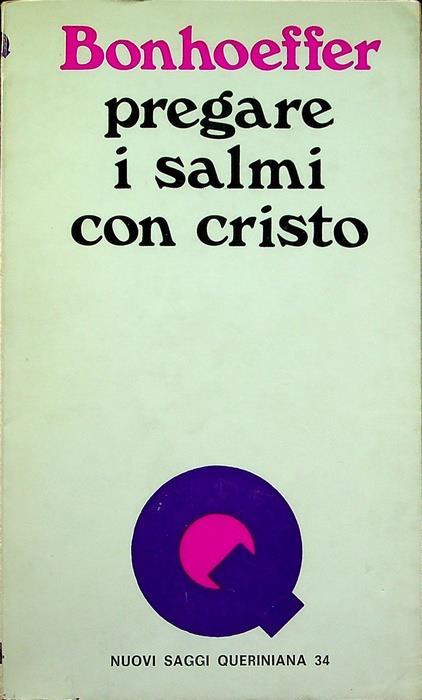 Pregare i salmi con Cristo - Dietrich Bonhoeffer - copertina