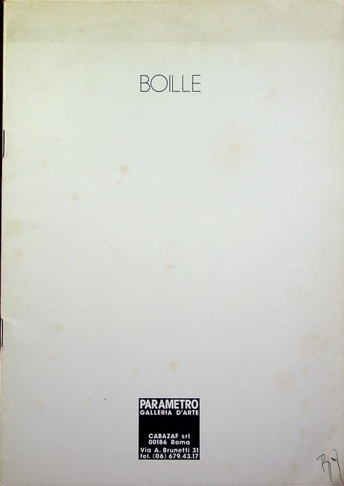 Boille: tempere sul tema scuro-chiaro, 10 dicembre ’75 - 20 gennaio ’76 - Cesare Vivaldi - copertina