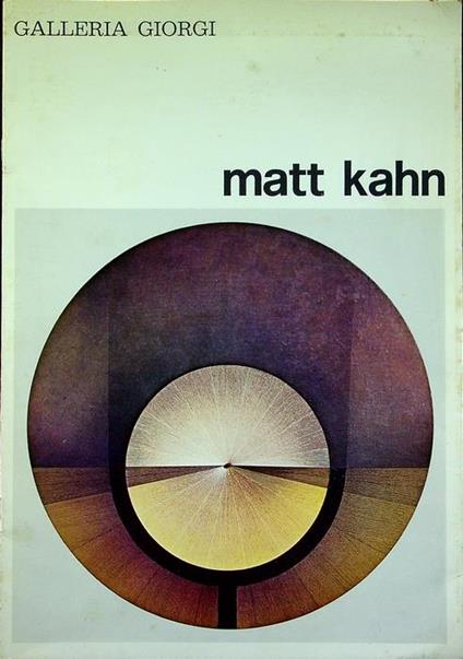 Matt Kahn: Galleria Giorgi - Alfred Frankenstein - copertina