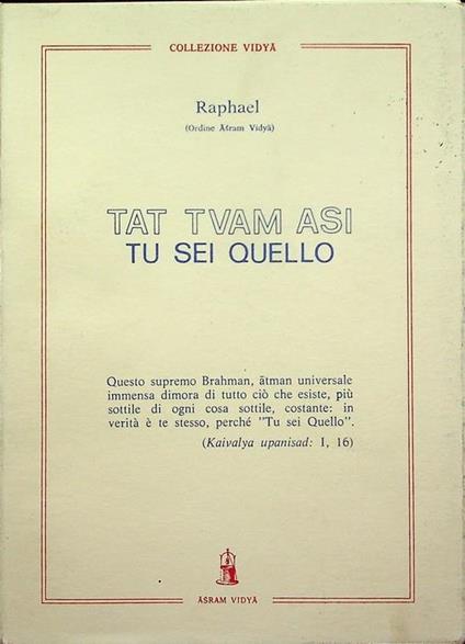 Tat tvam asi = Tu sei quello - Raphael - copertina