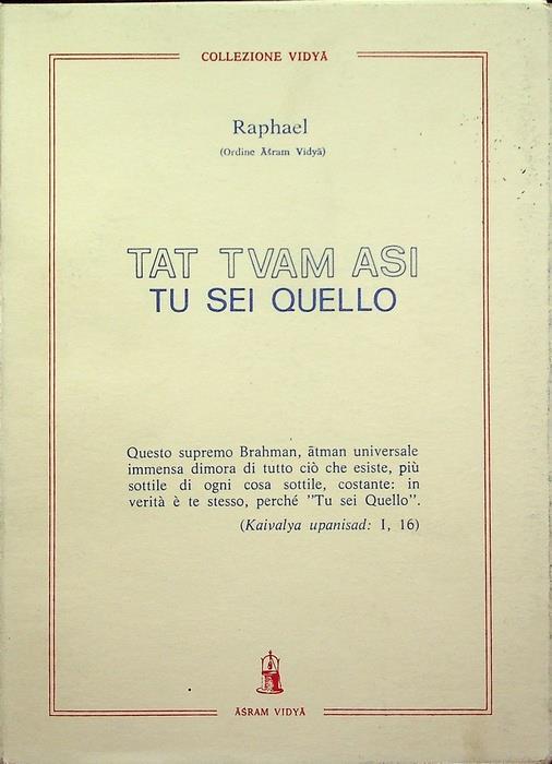 Tat tvam asi = Tu sei quello - Raphael - copertina