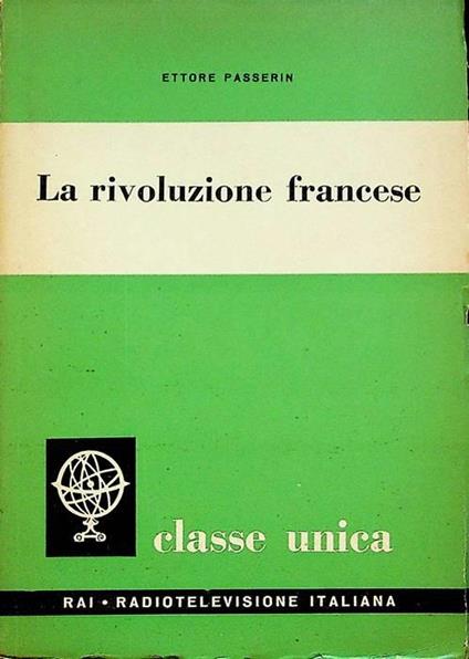 La rivoluzione francese - Ettore Passerin d'Entrèves - copertina