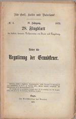 Ueber die Regulirung der Grundsteuer