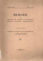 Ricerche sui pascoli delle Alpi centro-orientali: 1.2. Flora e vegetazione: (Asiago Vezzena Vigolana)