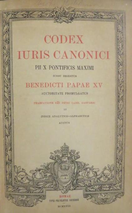 Codex iuris canonici - copertina