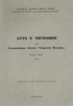 Atti e memorie della Commissione grotte ”Eugenio Boegan”. Volume XXXIII. 1995