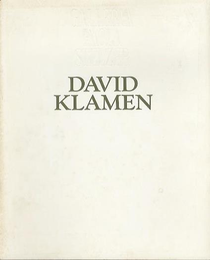 David Klamen - copertina