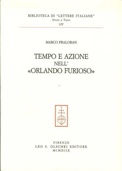Tempo e azione nell'"Orlando furioso" - Marco Praloran - copertina