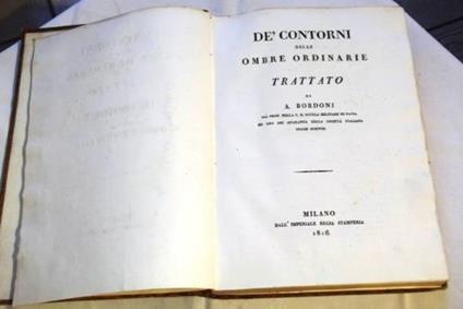 Dè contorni delle ombre ordinarie - Antonio Bordoni - copertina