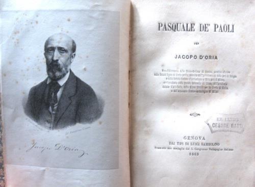 Pasquale Dè Paoli - Jacopo D'Oria - copertina