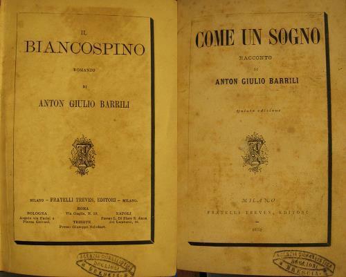 Il biancospino. Come un sogno - Anton Giulio Barrili - copertina