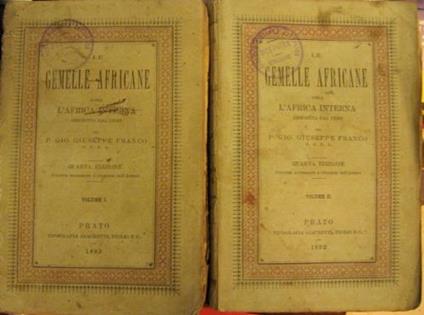 Le gemelle africane ossia l'Africa interna descritta dal vero - Giuseppe Franco - copertina