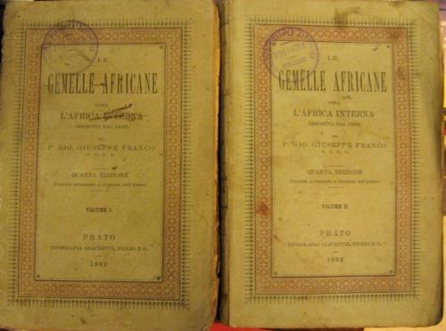 Le gemelle africane ossia l'Africa interna descritta dal vero - Giuseppe Franco - copertina