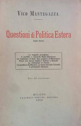 Questioni di politica estera. Anno terzo - Vico Mantegazza - copertina