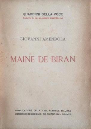 Maine de Biran - Giovanni Amendola - copertina