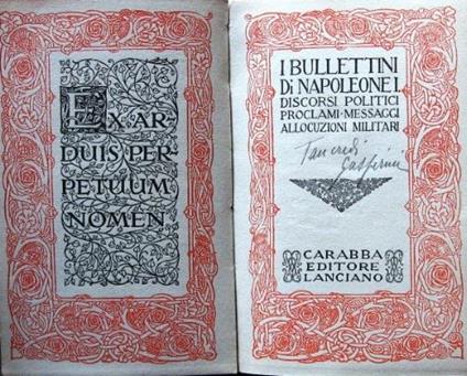 I bullettini di Napoleone I - copertina