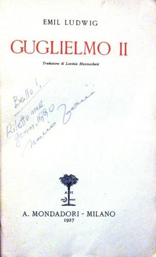 Guglielmo II - Emil Ludwig - copertina