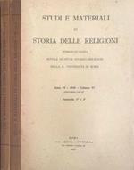 Studi e materiali di storia delle religioni. Volume VI. 1930. Due tomi